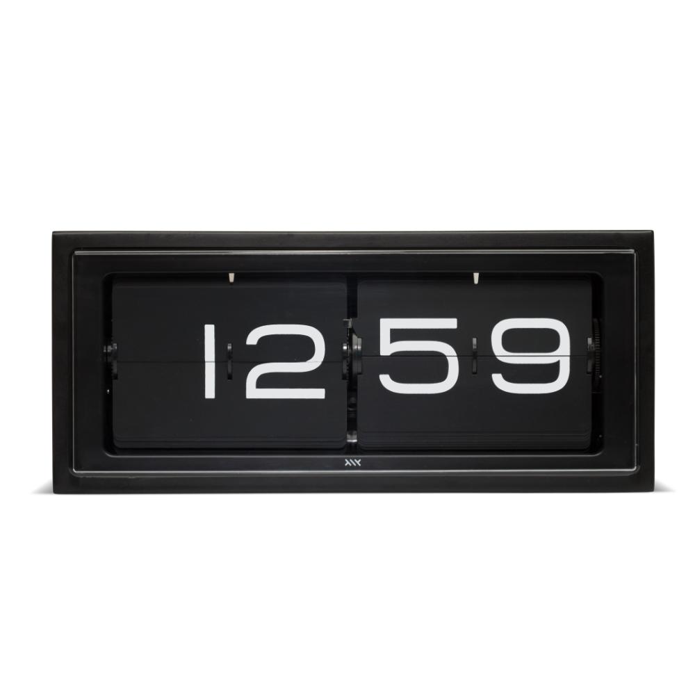 Leff Amsterdam LT15401 Brick Flip Clock Black / Black 24hr